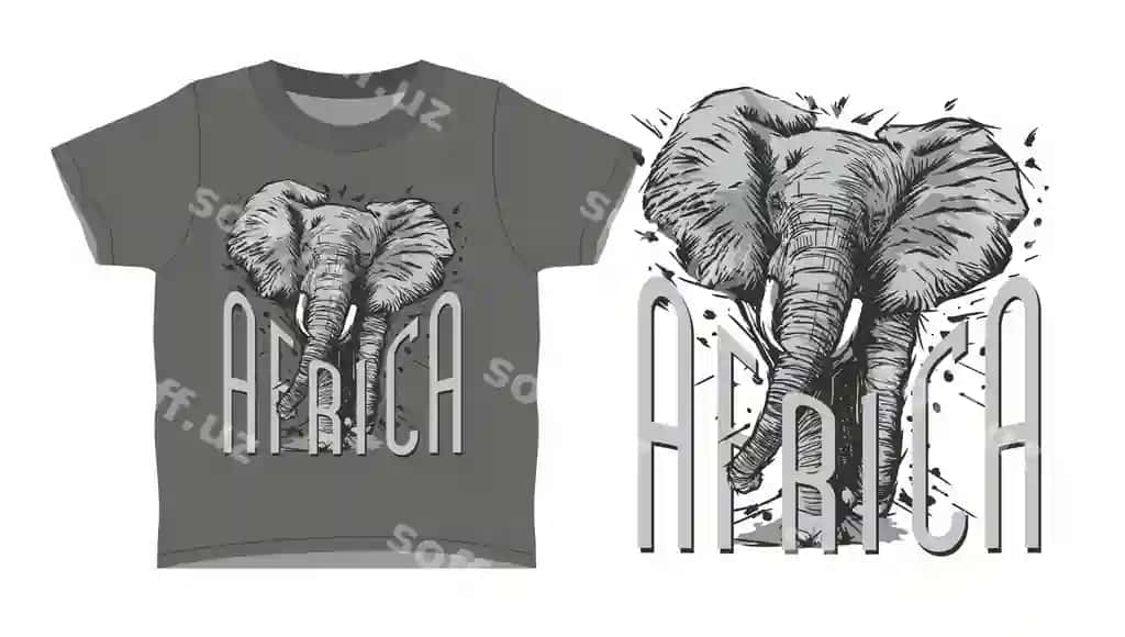 Afrika fili tasviri | African elephant illustration