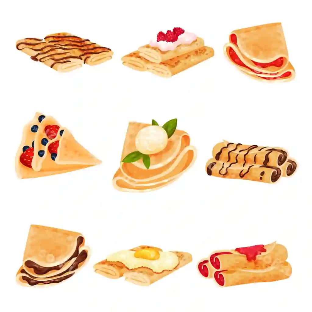 Oʻrnat syrniki shakl aylanma uchburchak | Set pancakes shape roll triangle