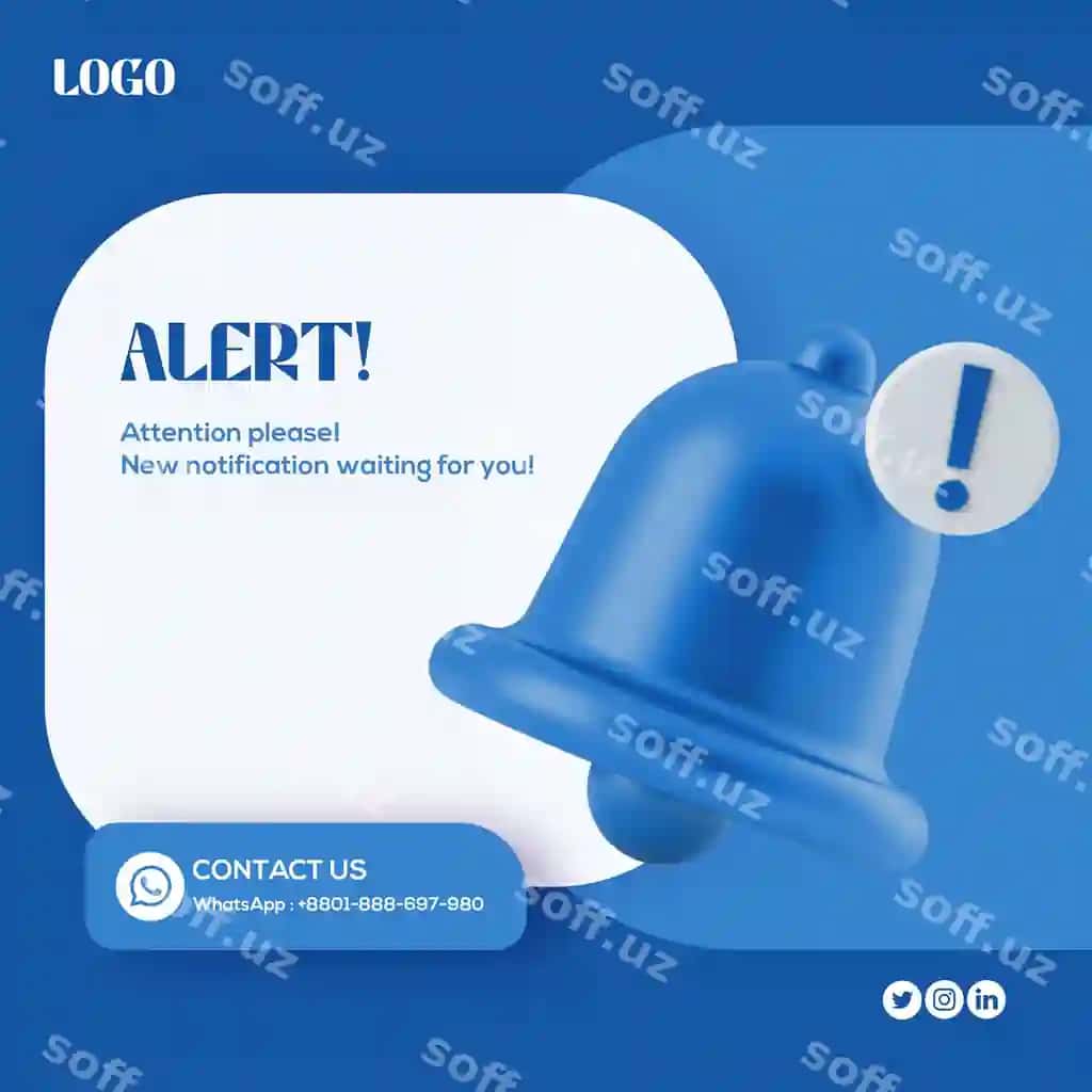Muhim ijtimoiy media e'loni xabari | Important social media announcement post
