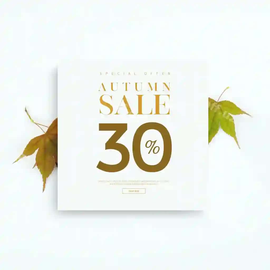 Kuz chegirma banner kartochkasi | Autumn sale banner card