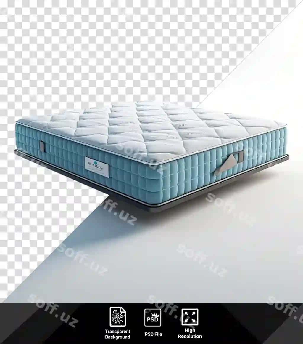 Ortopedik mattress ko'k oq dizayn oq floar ko'k soya bilan | Orthopedic mattress blue white design white floor with blue shadow