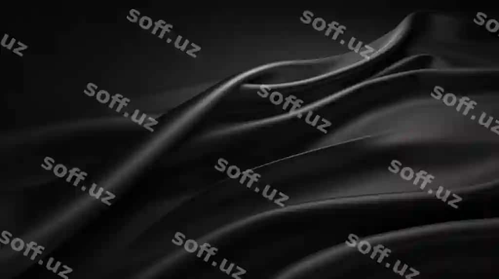 Toʻlqinsimon naqshli qora mato generativ ai | Black fabric with wavelike pattern generative ai