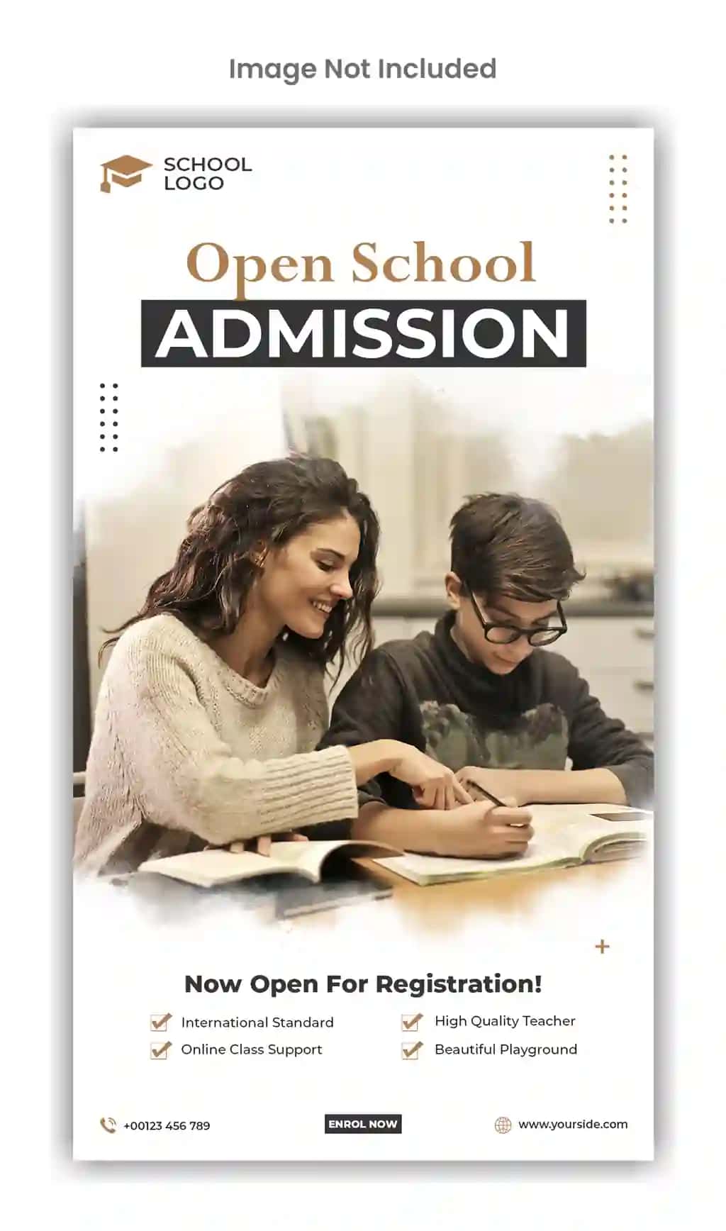 Qabul qilish ijtimoiy media instagram hikoya shablon dizayni | Admission social media instagram story template design