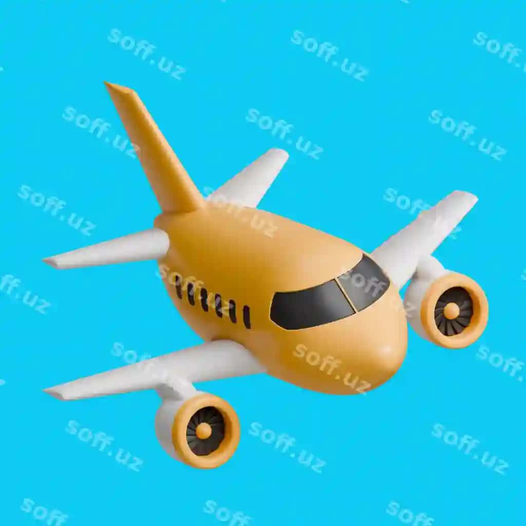 Samolyot 3D ikonasi | Airplane 3d icon