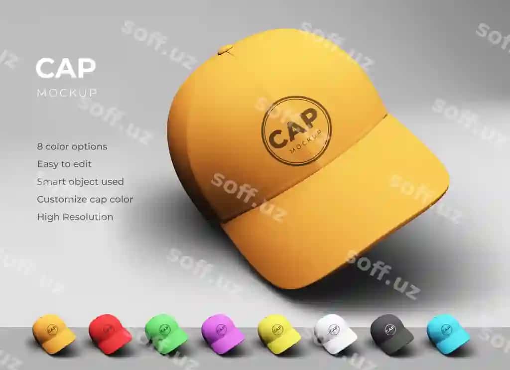 Beysbol qalpoqchasi maketi dizayni | Baseball cap mockup design