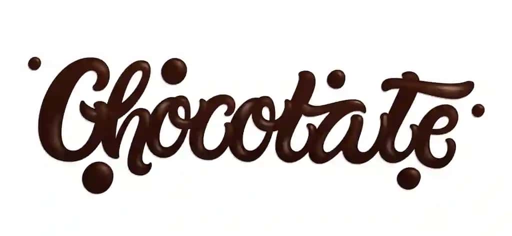 Shokoladli matn dizayni | Chocolate text design