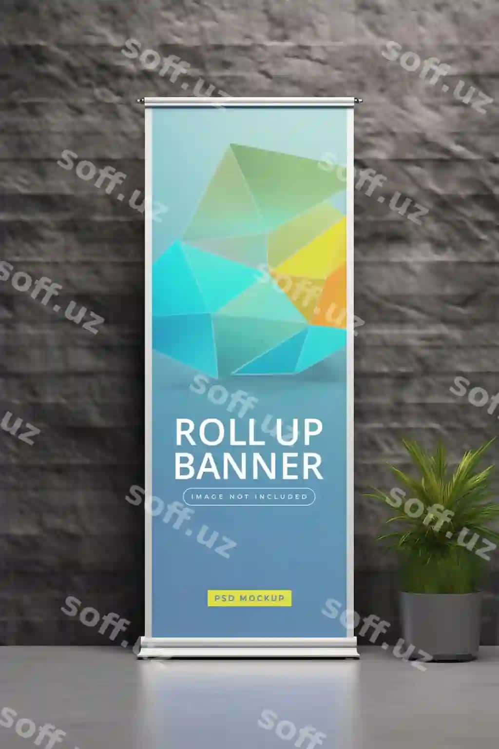 Aylanma banner namunasi | Roll up banner mockup