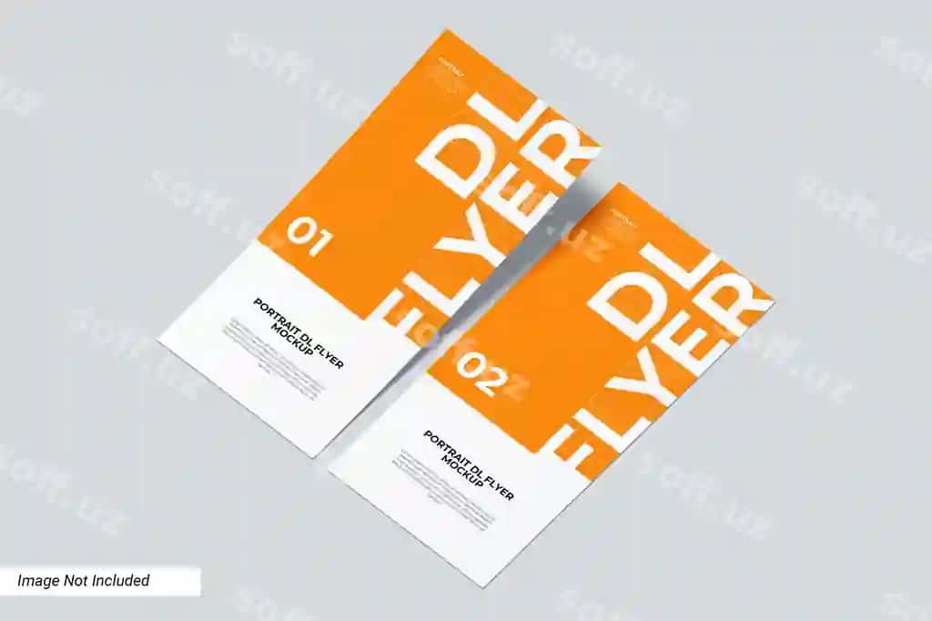 Portret dl flayer maketi | Portrait dl flyer mockup