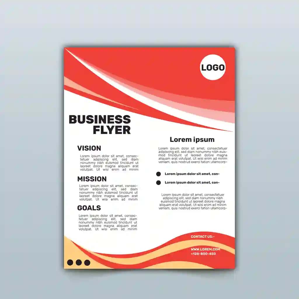 Qizil zamonaviy toza biznes korporativ flayer shabloni | Red modern clean business corporate flyer template