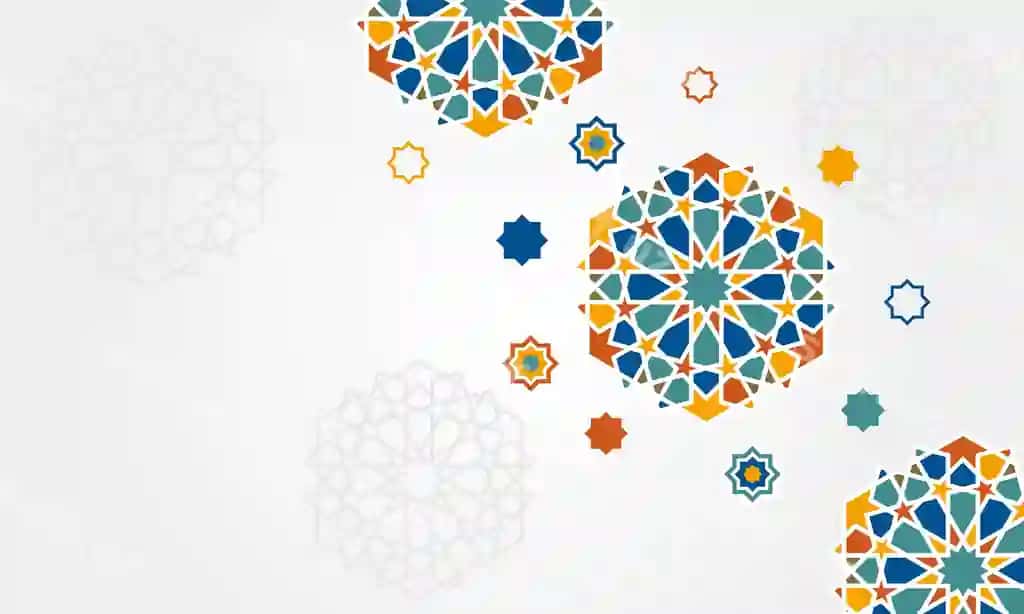 Islomiy fon arab va marokko rangli naqshli pattern bilan | Islamic background with arabic moroccan colorful ornamental pattern