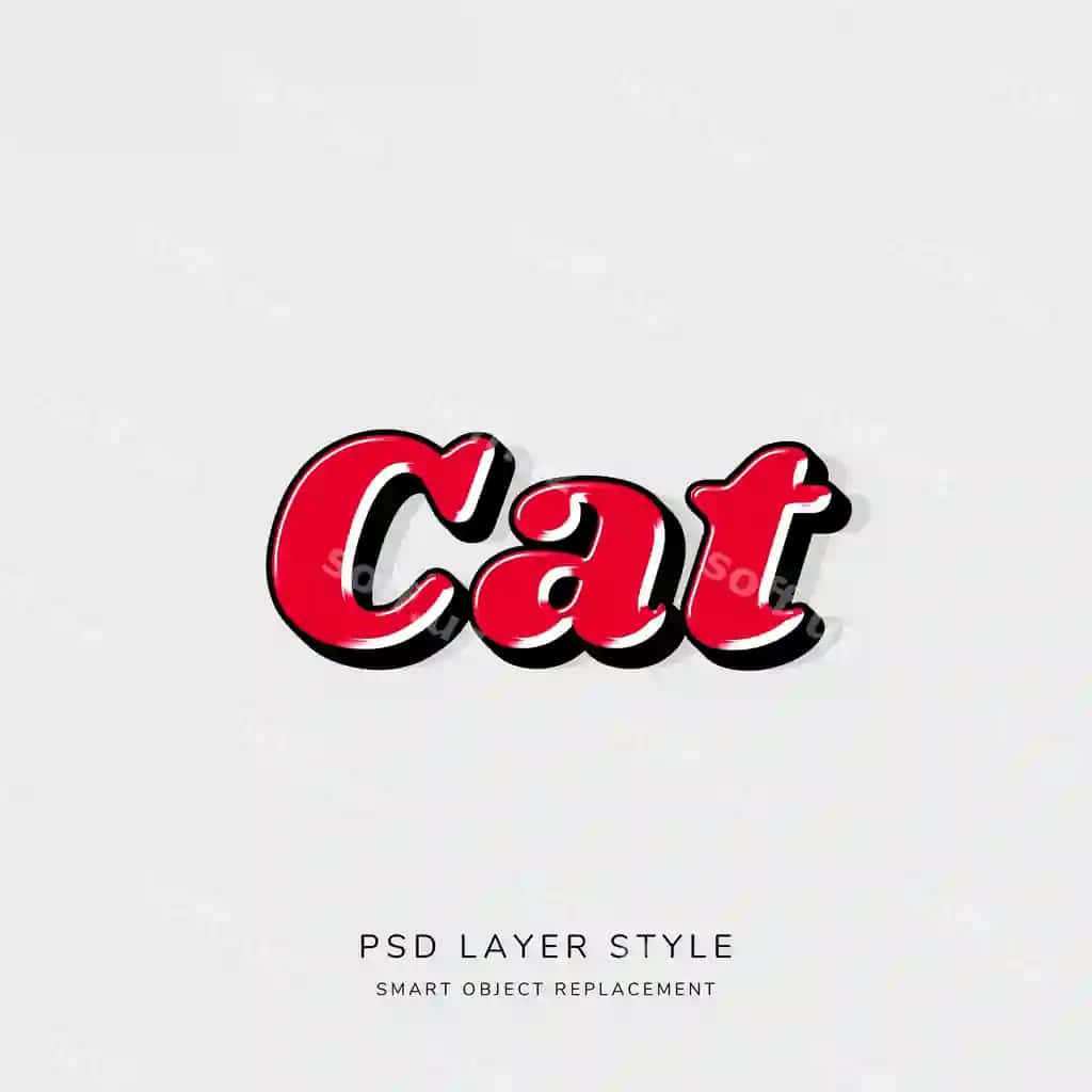 3d qizil matn stili effekti | 3d red text style effect