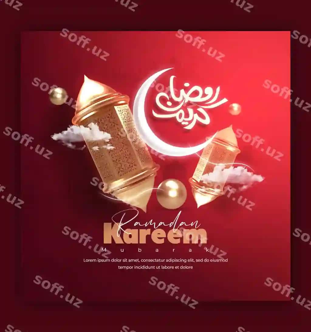 Ramazon qurayshli muborak islam bayrami uchun diniy ijtimoiy media banneri | Ramadan kareem mubarak islamic festival religious social media banner