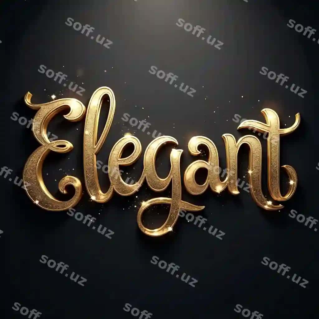 Elegant o'ttiz matn effekti leziz metalik finish qorong'iq minimal fon | Elegant gold text effect with luxurious metallic finish dark minimal background