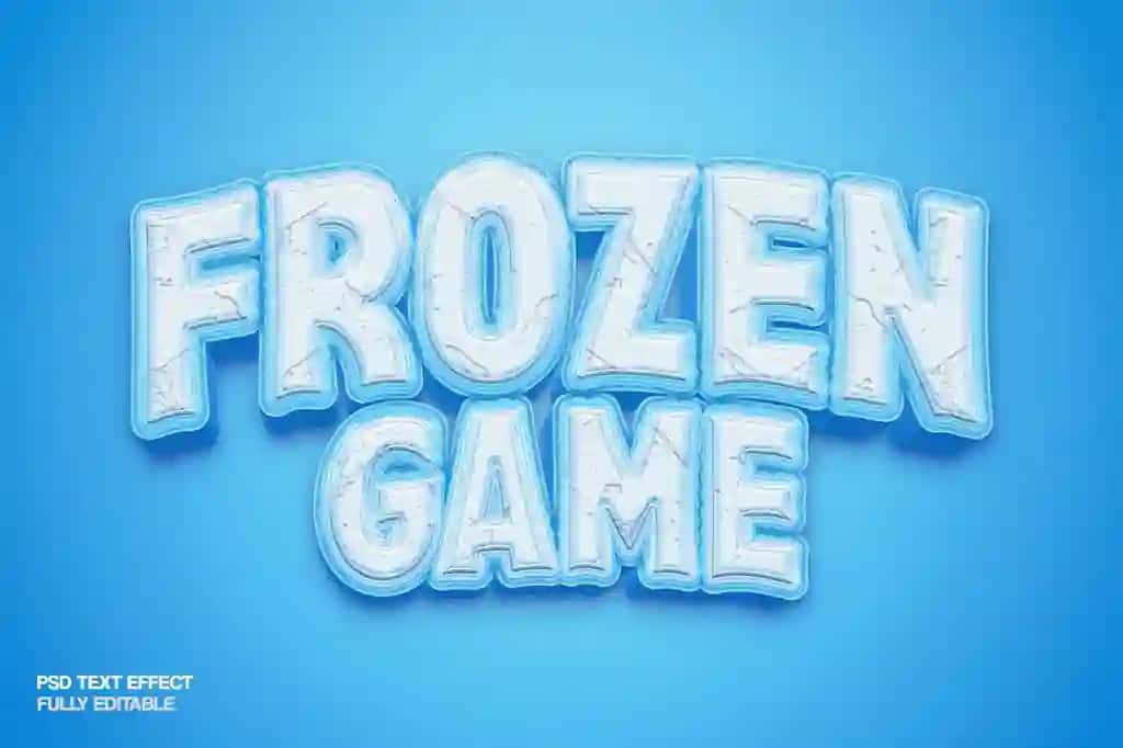 Muzlatilgan o'yin matn effekti | Frozen game text effect