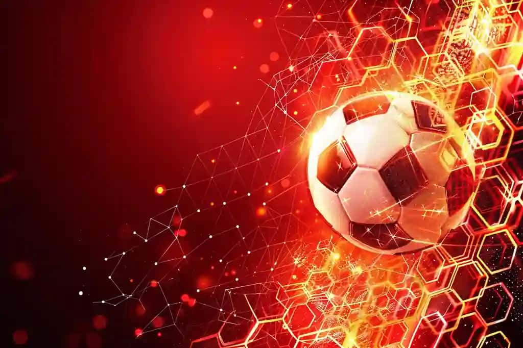Qizil fonli futbol to'pi | Soccer ball red background with red background