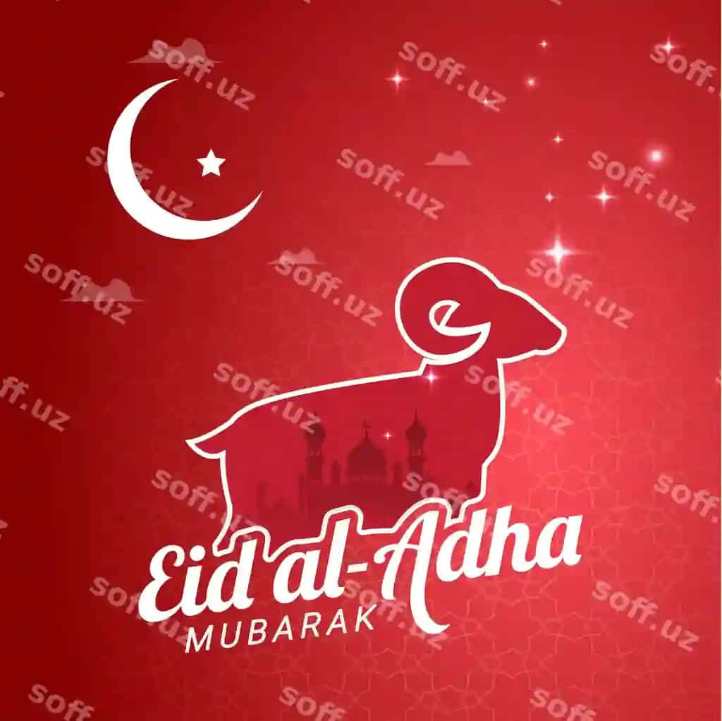 Qurbon hayiti muborak ijtimoiy tarmoqlar post dizayni | Eid mubarak social media post design with eid ul adha eid al adha