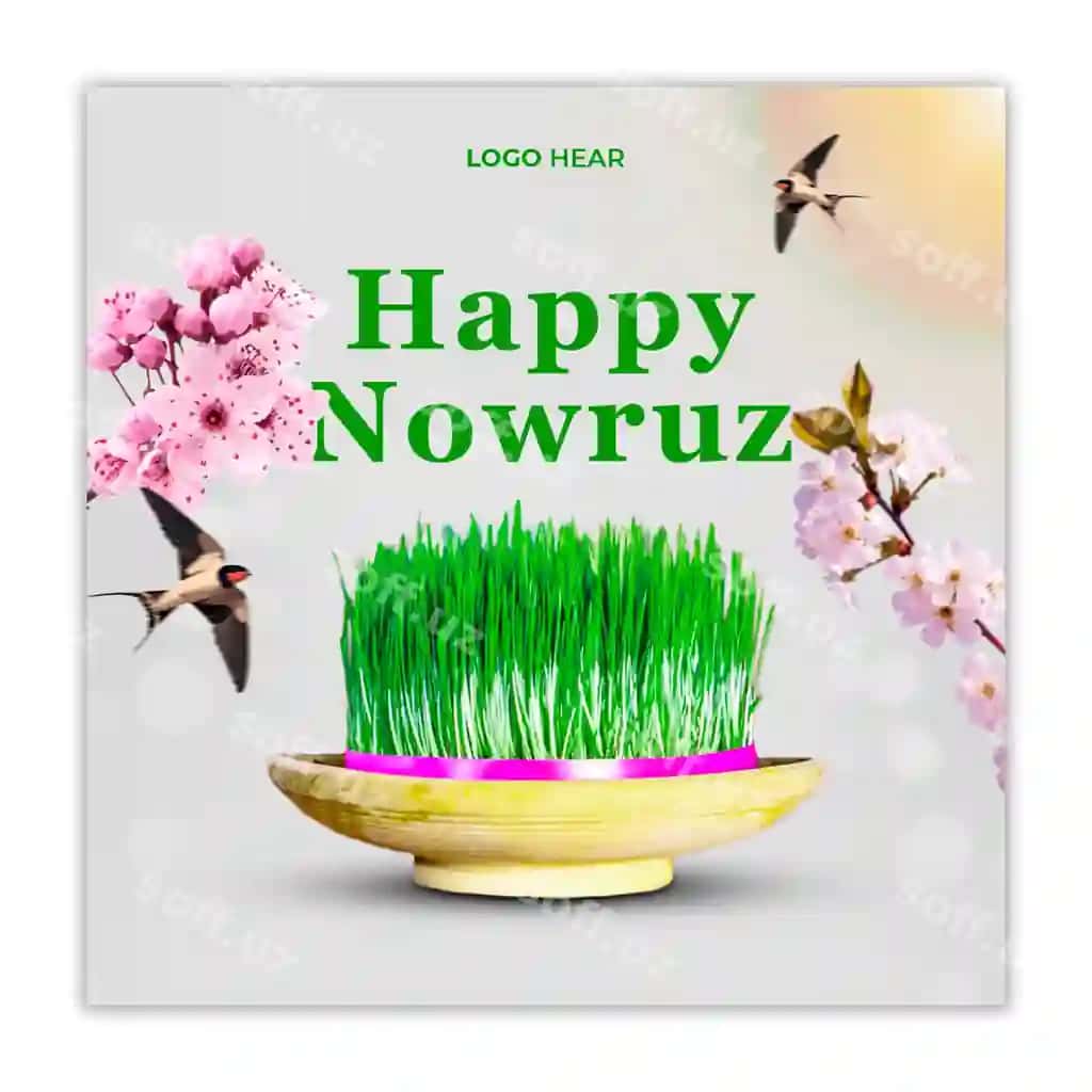 Psd baner dizayni baxrom Nowruz bayrami bilan | Psd banner design with happy nowruz holiday