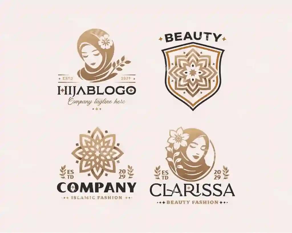 Go'zallik chiroyli hijobli arab ayol logotipi dizayni biznes kompaniyasi | Beauty elegant hijab arabic woman logo design business company