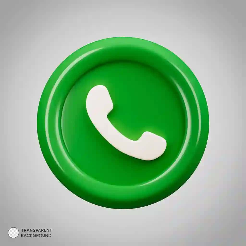 Telefon qo'ng'irog'i belgisi izolyatsiya qilingan 3D render tasviri | Phone call icon isolated 3d render illustration