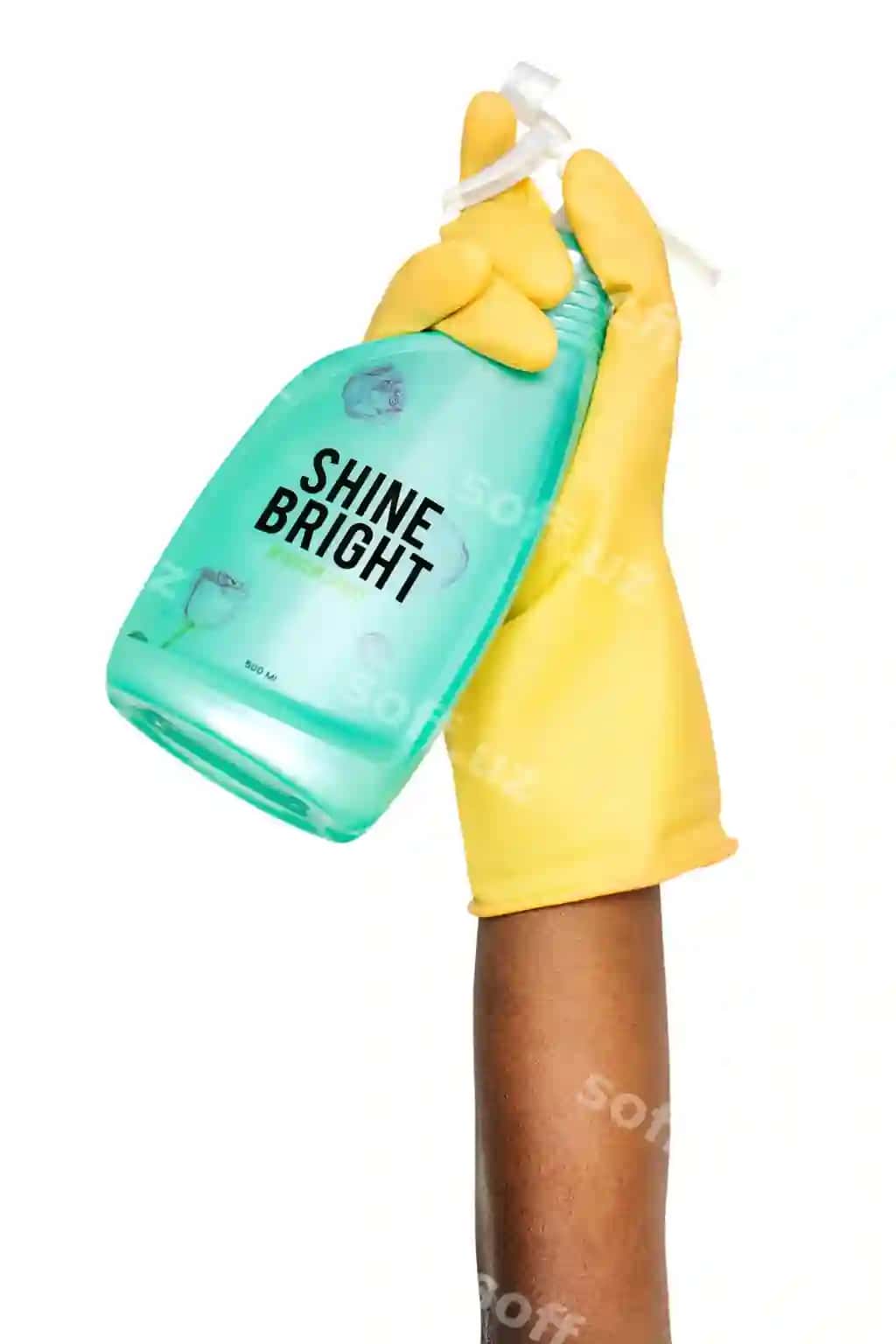 PNG tozalovchi purkagich shishasi qora qo'l stikeri shaffof fon | Png cleaning spray bottle black hand sticker transparent background