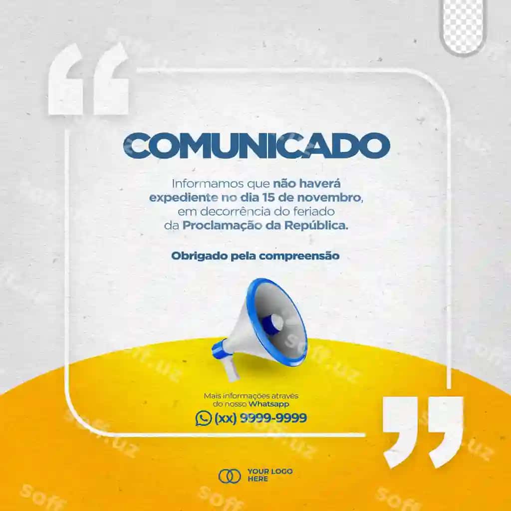 Ijtimoiy tarmoqqa muhim e'lonni megaphone 3D bilan joylashtiring | Post social media feed important announcement with megaphone 3d