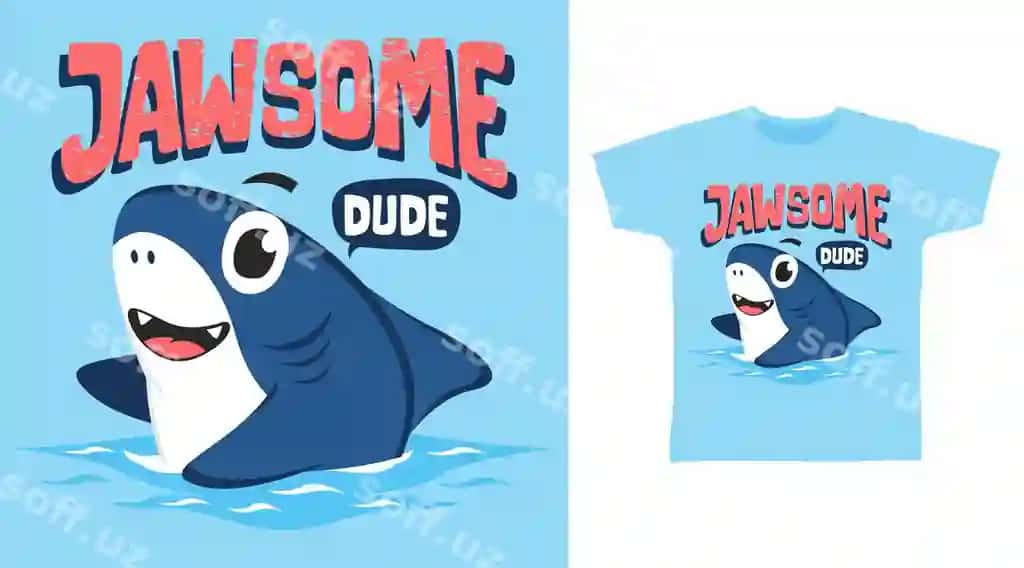 Jawsome shark tshirt dizayni | Jawsome shark tshirt design