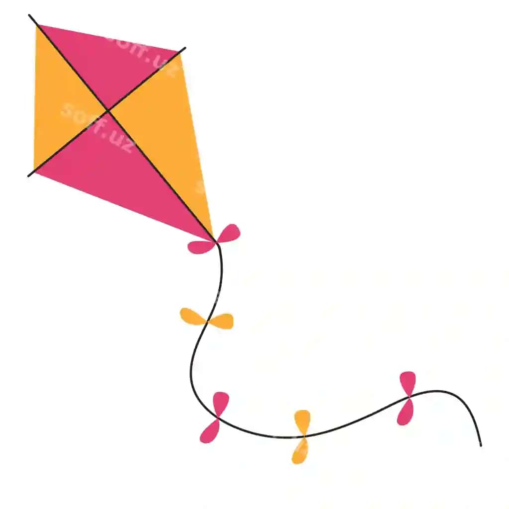 Uçurtma yozgi faol dam olish uçurtma festivali vektor tasviri | Kite summer active holiday kite festival vector illustration