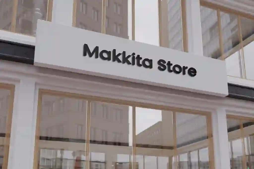 3D logotip maket zamonaviy fasad belgisi | 3d logo mockup modern facade sign