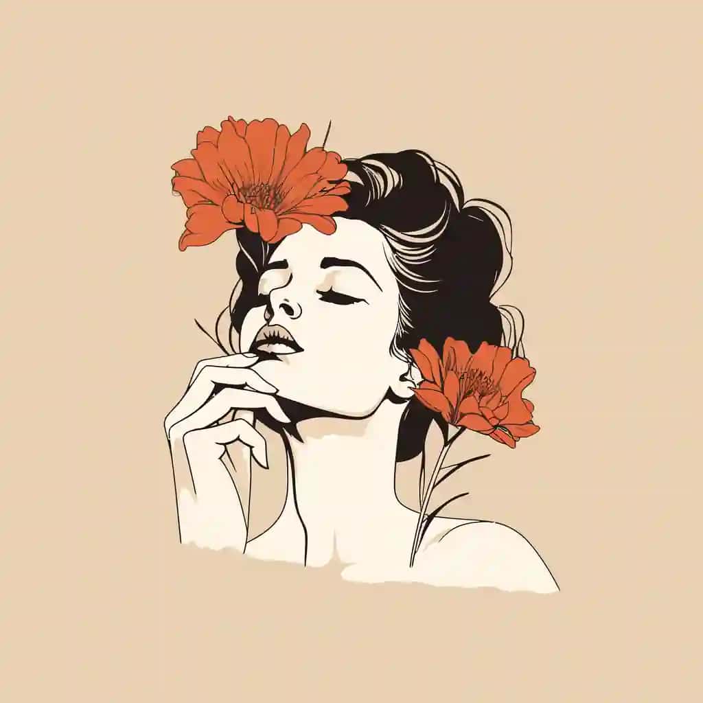 Minimalist ayollar gullaydi | Minimalist women flower
