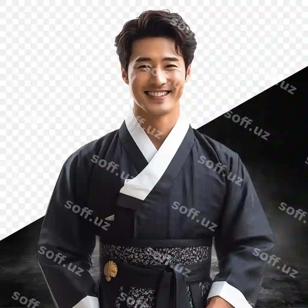 Erkak kimono suratga tushmoqda | Man kimono poses photo