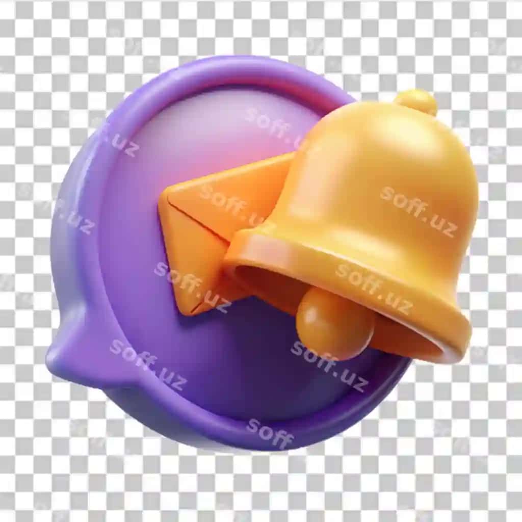 3d chuon konvert so'z pufyoki eslatma konseptsiya yangi bildirish | 3d bell envelope speech bubble reminder concept new notification