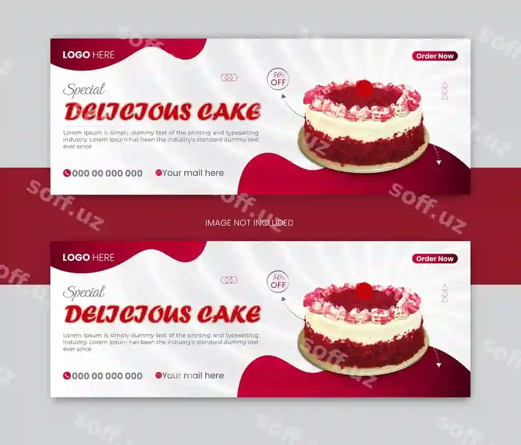 Kek facebook qopqog'i dizayni | Cake facebook cover design