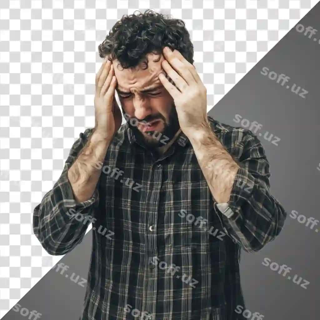 Png Haqiqiy erkak bosh og'rig'i foto og'riq | Png real man headache photo pain