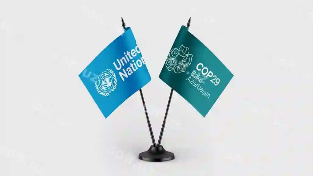 Cop29 xalqaro iqlim o'zgarishi hodisasi kontseptsiyasi Baku Ozarbayjon 23092024 | Cop29 international climate change event concept baku azerbaijan 23092024