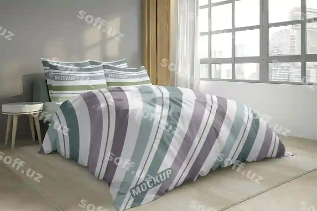 Yotoq mebeli interyer namunasi | Bed linen interior mockup