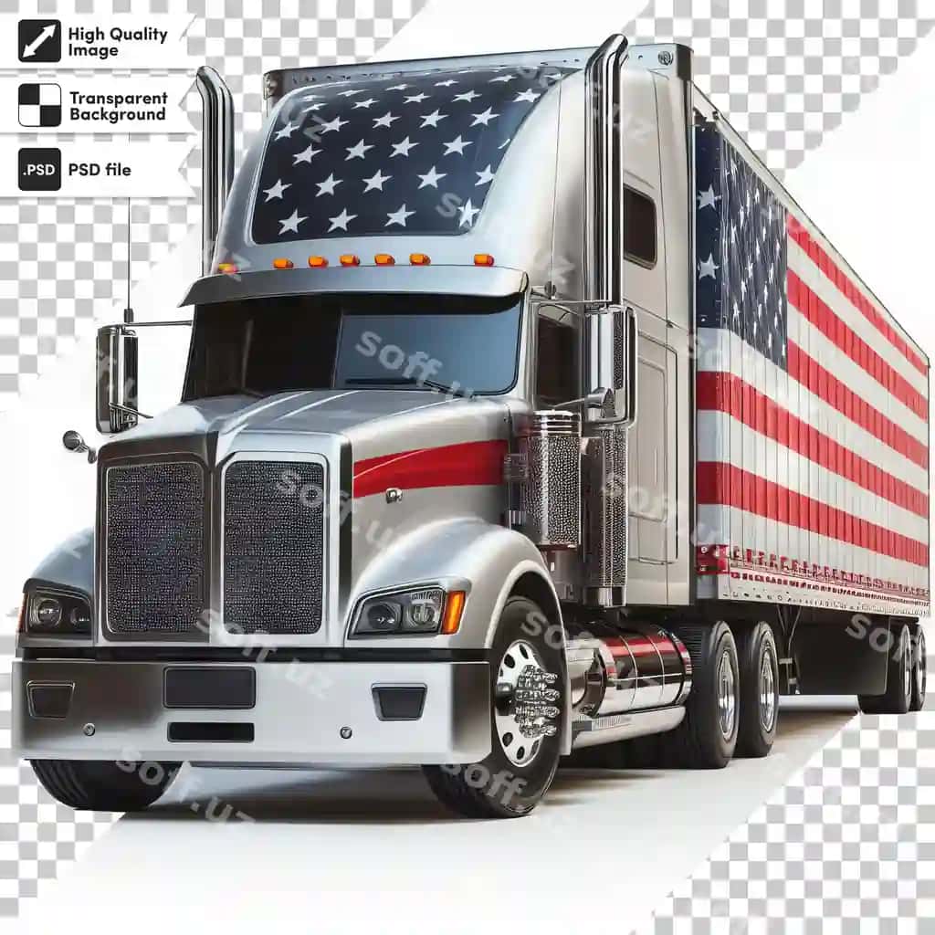Psd yuk shaffof fonda tahrir qilish mumkin bo'lgan maska qat | Psd truck transparent background with editable mask layer