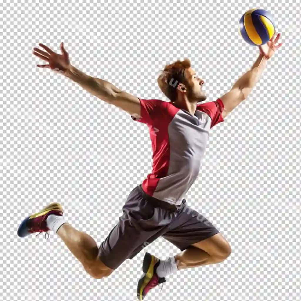 Shaffof fonda voleybol sakrashi | Man volleyball jump transparent background