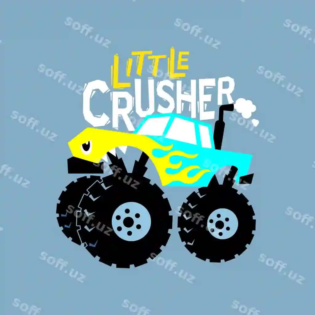 Qo'lda chizilgan multfilm monster truck vektorli rasmlar kiyim bosmalari | Hand drawn cartoon monster truck vector illustrations apparel prints