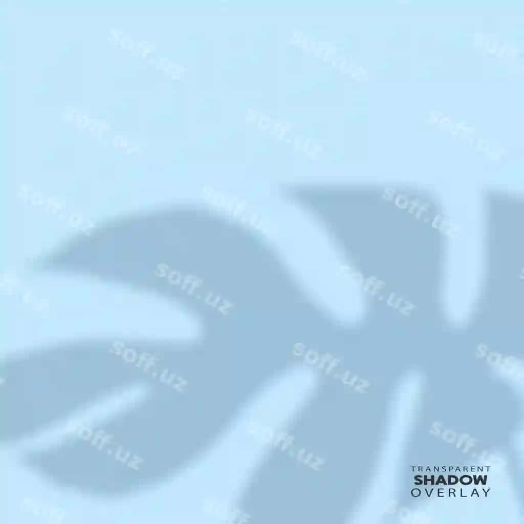 Shaffof o'simlik bargi soyasi qoplamasi shabloni | Transparent plant leaf shadow overlay template
