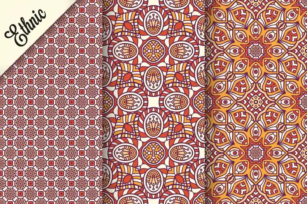 Geometrik elementlar bilan choksiz naqsh o'rnating | Set seamless pattern with geometric elements