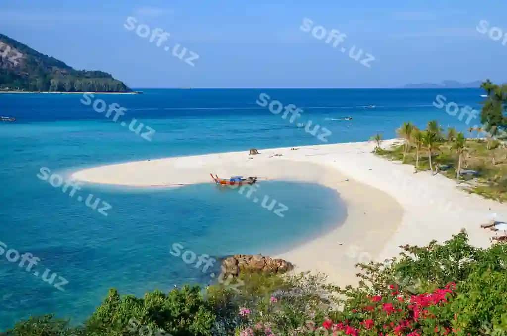 Oq sandyq pochka Karma pochka Tropik dengizi Lipe oroli | White sand beach karma beach tropical sea lipe island