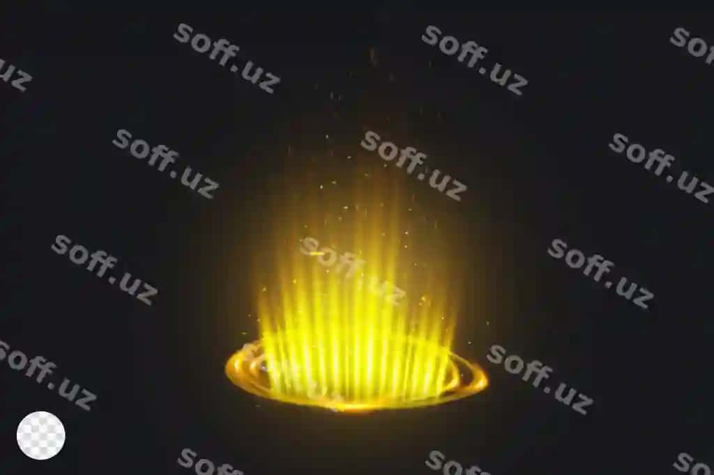 Oltin illustratsiya yorqin yorug'lik portali efekti yorqin yorug'liklar bilan | Golden illustration glowing light portal effect with glowing lights