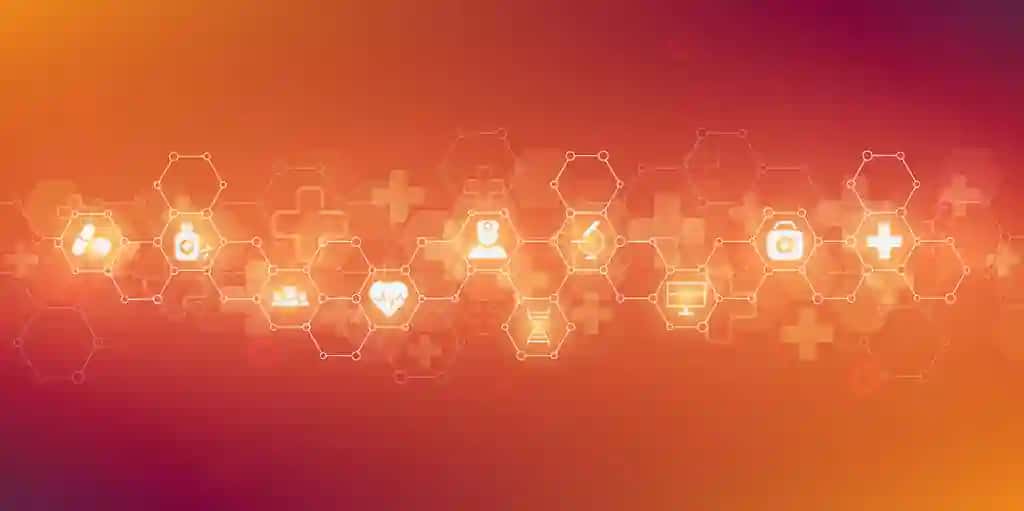 Yassi piktogramma belgilari bilan sog'liqni saqlash tibbiy foni | Healthcare medical background with flat icons symbols