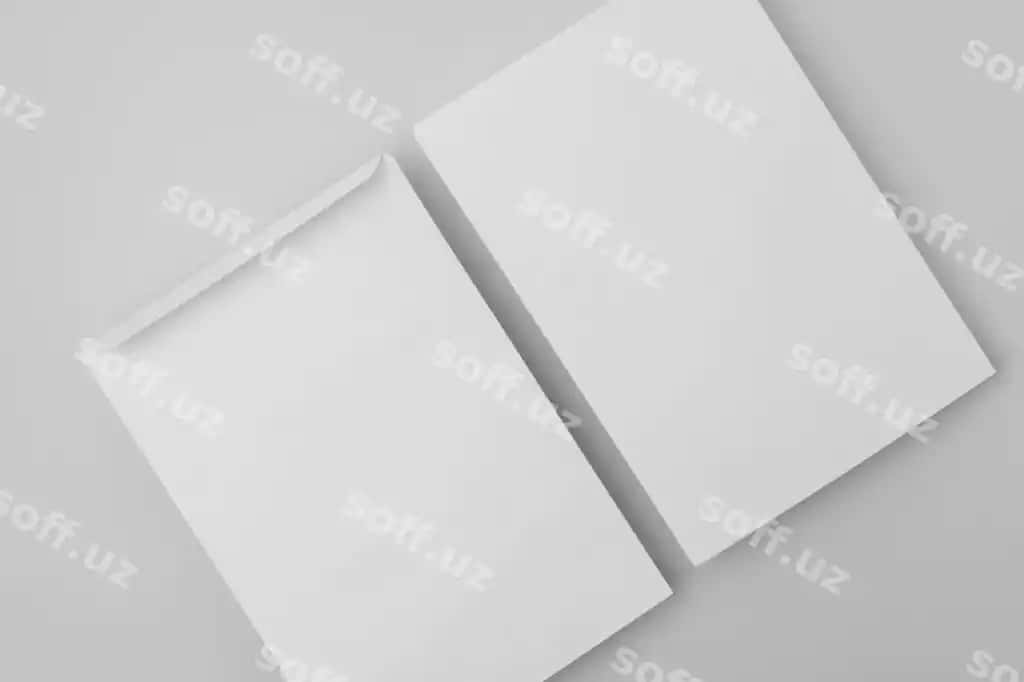 A4 konvert mockup dizayni | A4 envelope mockup design