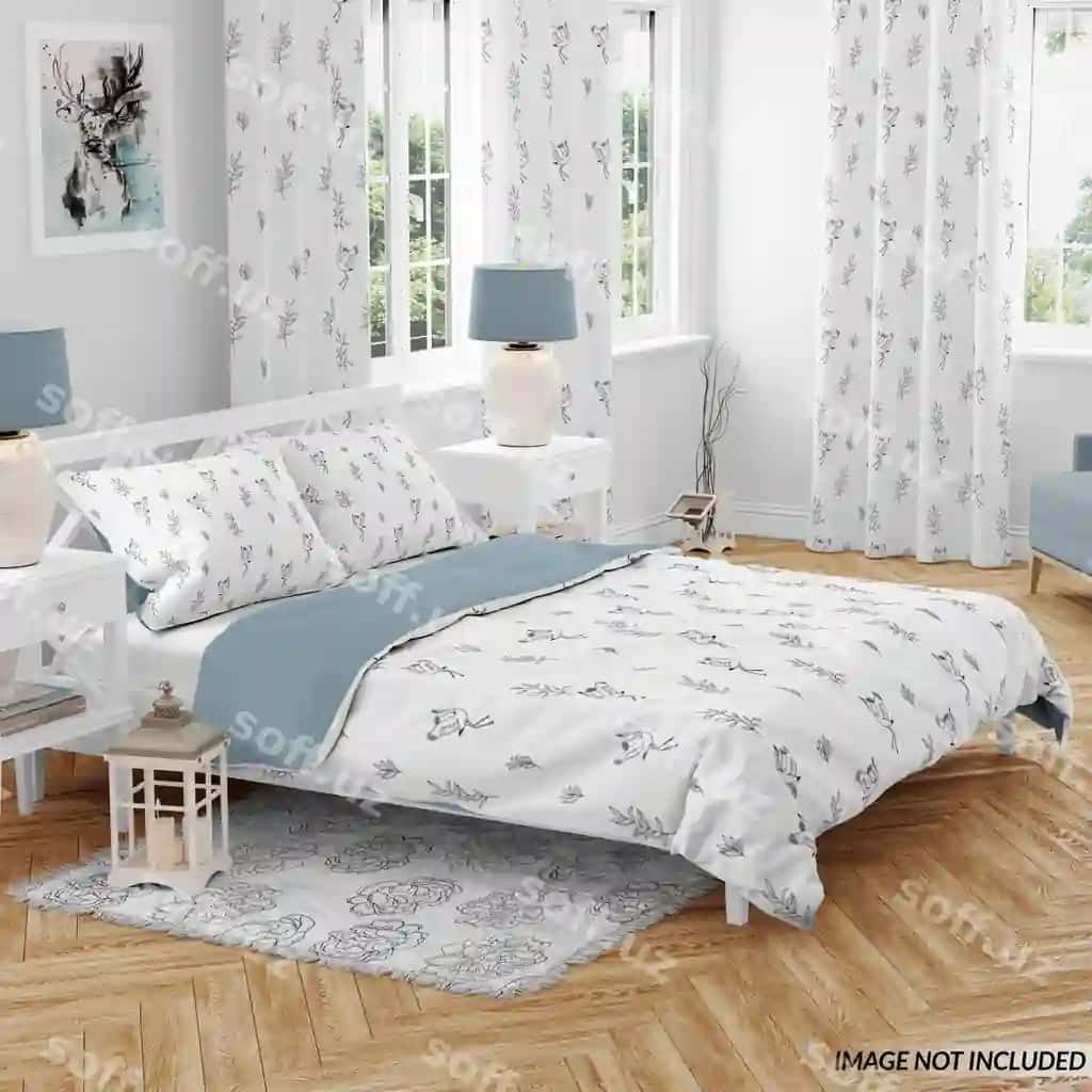 Yotoq mebeli devor bezzag'i namunalari | Bedding curtains mockups