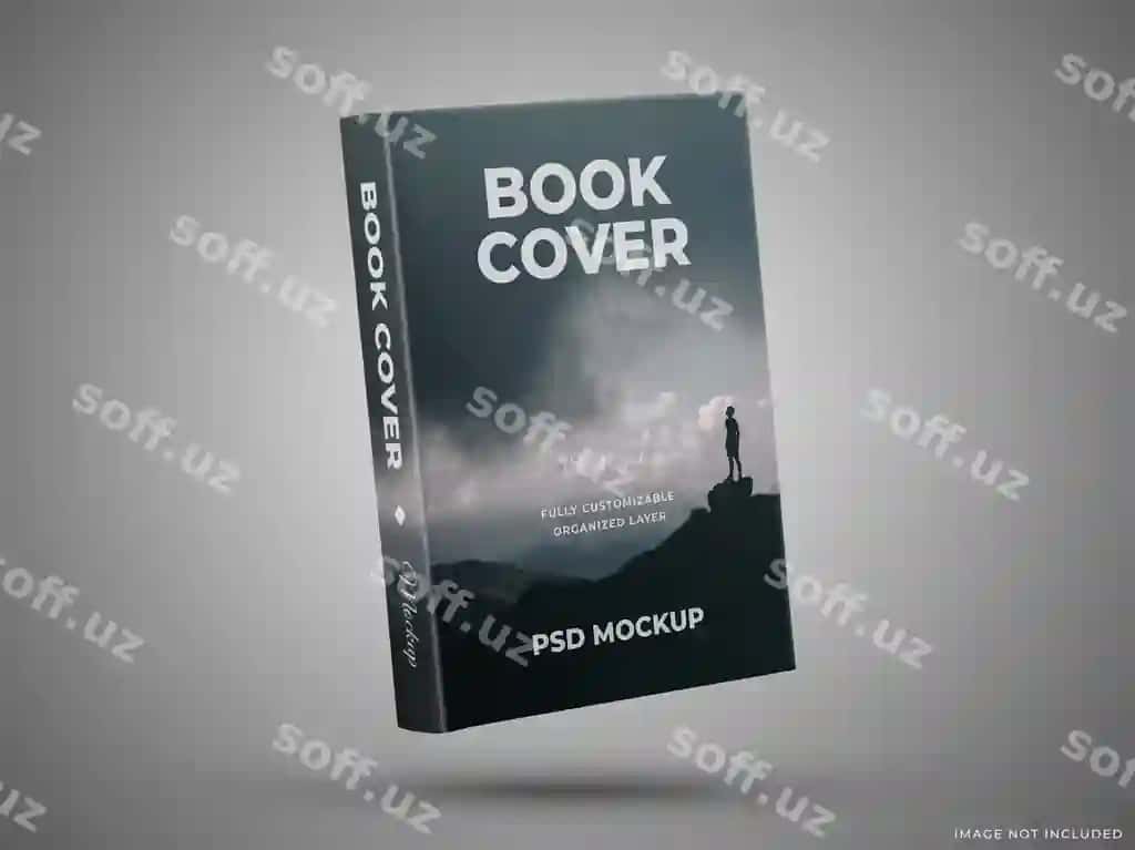 Kitob varaqi namunasi ajralangan | Book cover mockup isolated