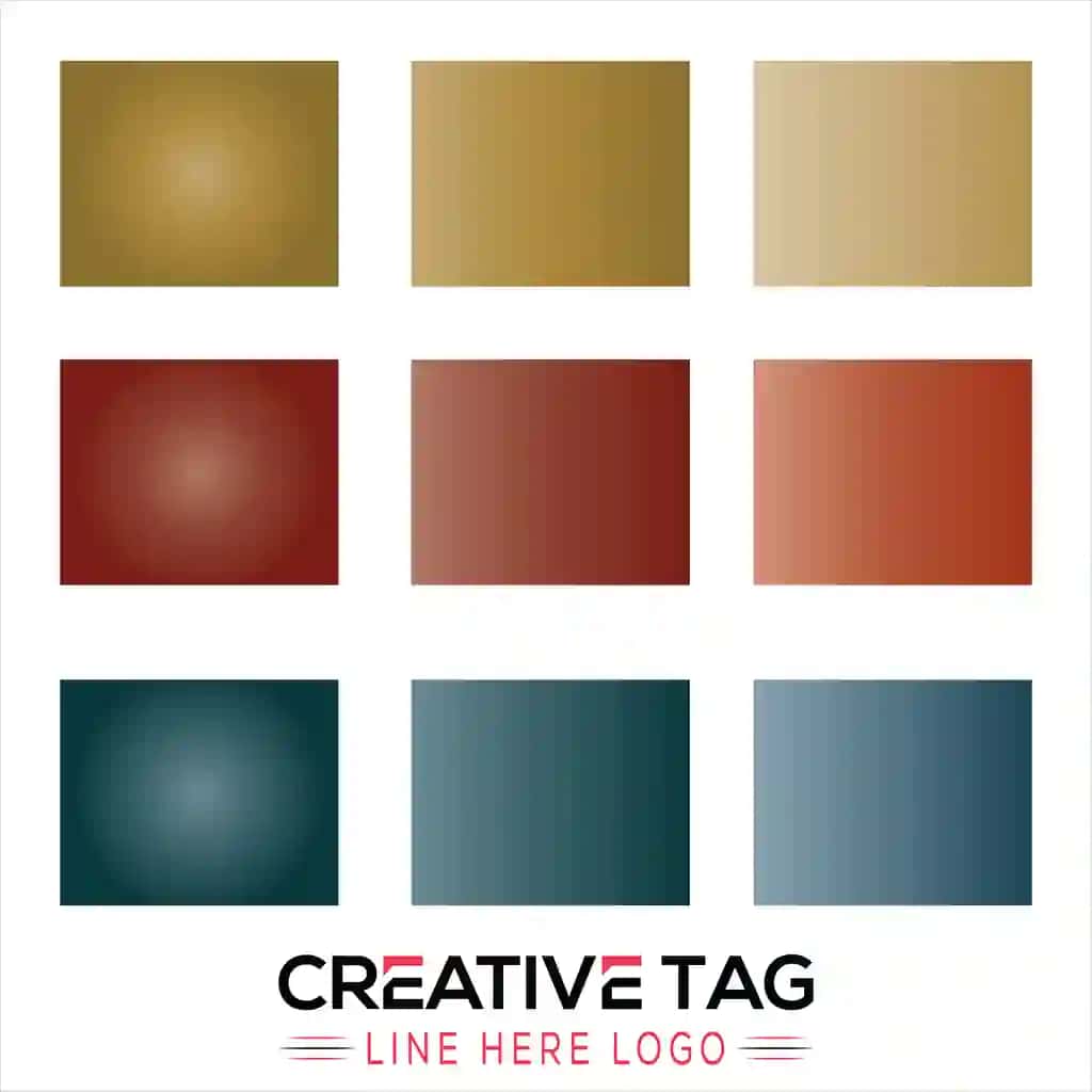Gradient ranglar palitrasi dizayn ilhomi | Gradient color palette design inspiration