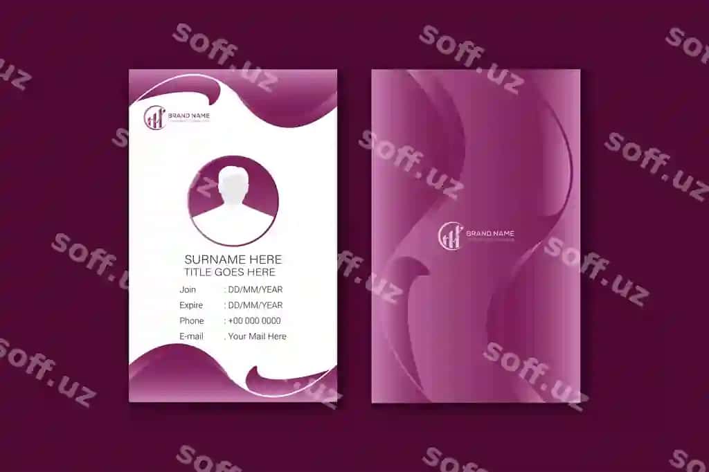 Ikki tomonlama vektor zamonaviy gradient rangli biznes karta vizit karta | Tow side vector modern gradient color business card visiting card