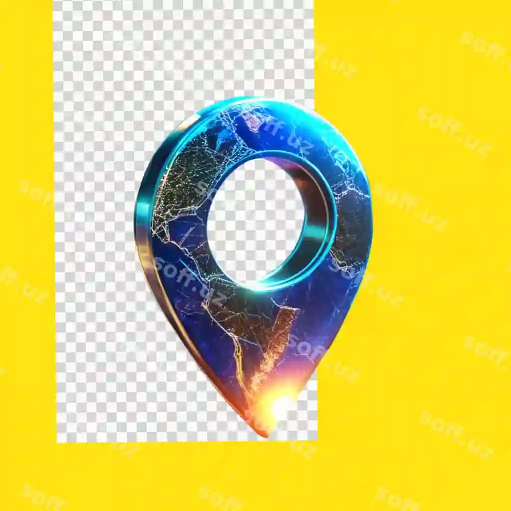 Kelajakchi joy belgisi shaffof fon | Futuristic location symbol transparent background