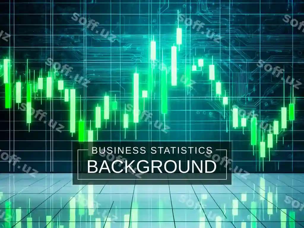 Moliyaviy statistika fonini ifodalovchi yashil chiziqli grafik | Green line graph representing financial statistics background